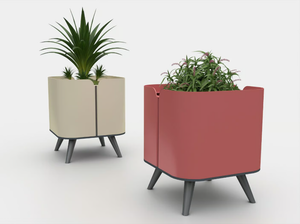 RETRÒ - Square galvanized steel planter _ Viscio Urban Design